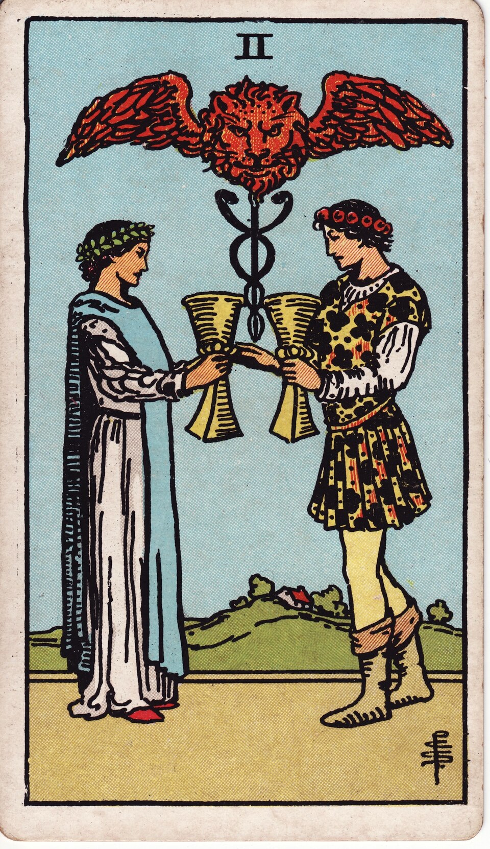two of cups tarot card